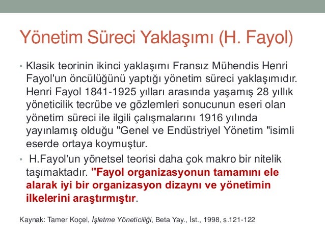 Yönetimde sürecin yaklaşımı: özü ve temel ilkeler Yönetimde sürecin yaklaşımı: özü ve temel ilkeler